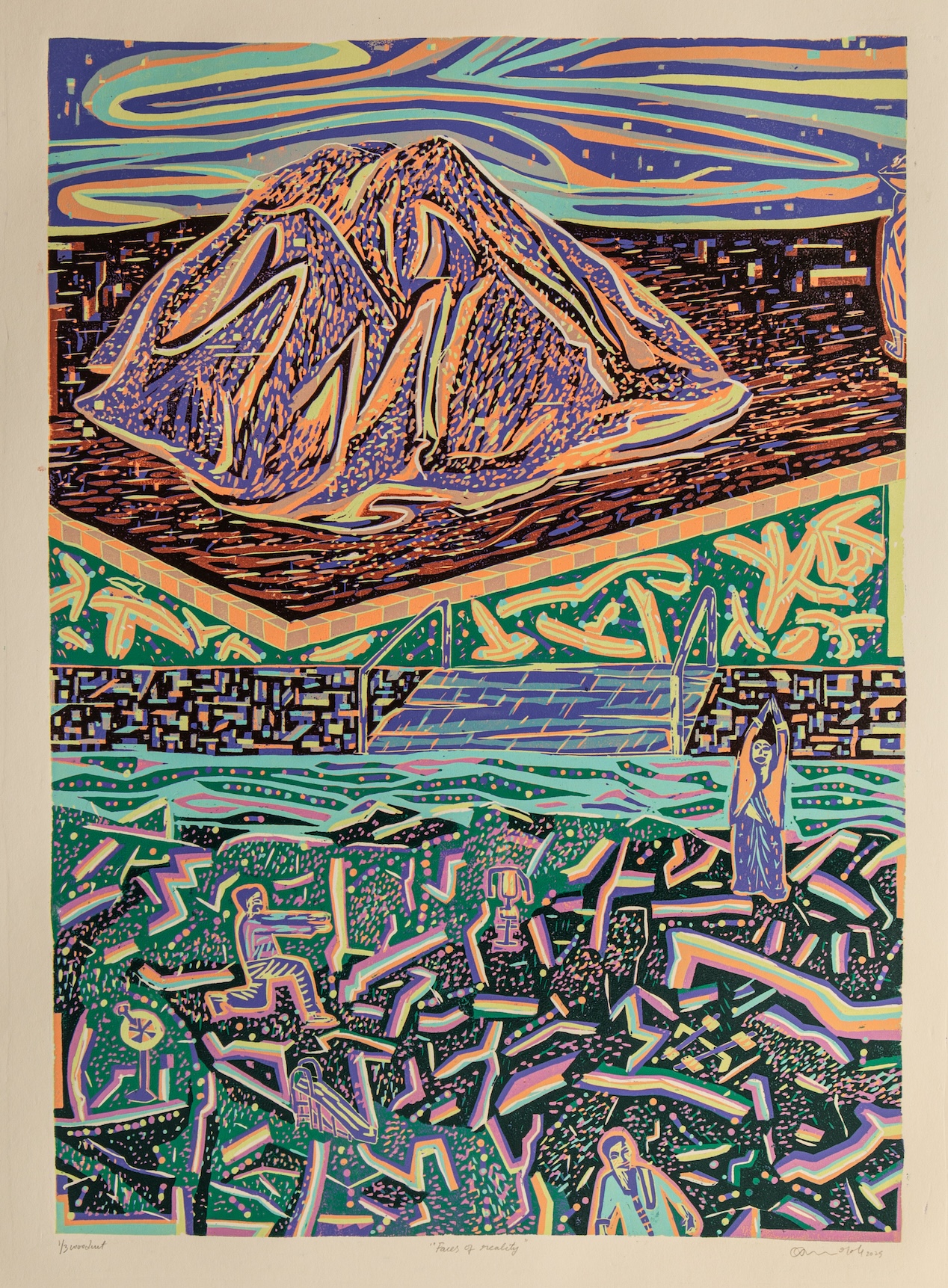 Anilakumar Govindappa, woodcut, contemporary art, spaces